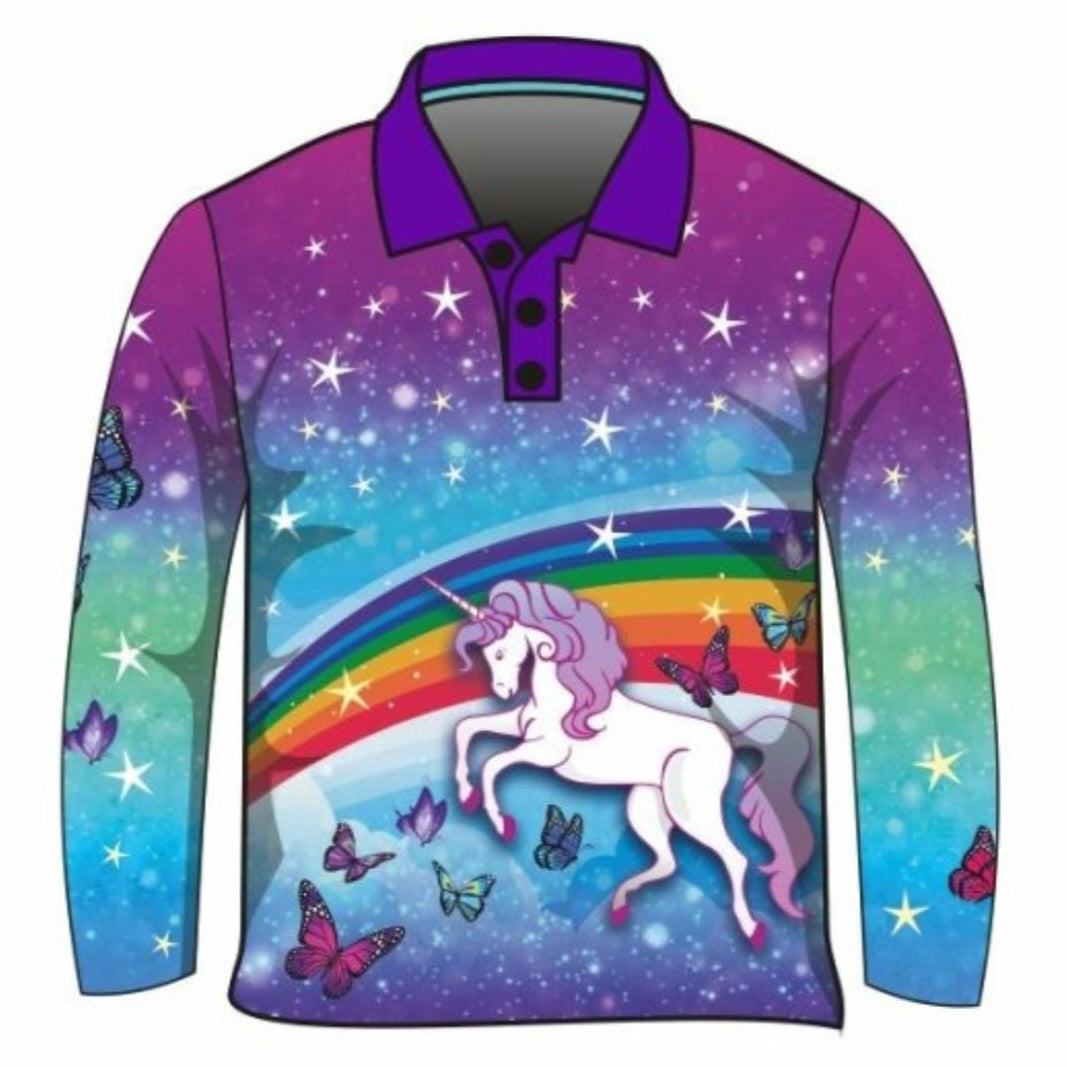 Kids | Unicorn Sun Shirt Z and TEE camping fishing GIRLS DESIGNS LJM men mens Preorder quick dry spo-default spo-disabled sun sun shirt sun shirts sunsafe uv