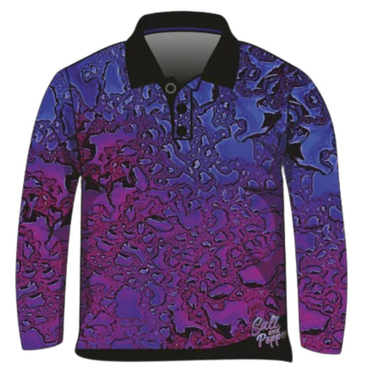 Pattern | Water Beading Purple Shirt Long or Short Sleeve Z and TEE camping fishing LJM men mens PATTERN AND PLAIN DESIGNS plain plain colour Preorder quick dry spo-default spo-disabled sun sun shirt sun shirts sunsafe uv WOMEN'S DESIGNS
