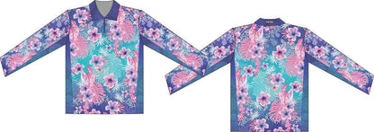 Tropical | Whitsunday Tropical Mandala Shirt Long or Short Sleeve Z and TEE blue camping cruise Cruising fishing FLORAL GIRL'S DESIGNS island ladies LJM MANDALA Preorder quick dry spo-default spo-disabled sun sun shirt sun shirts sunsafe tropical TROPICAL DESIGNS uv WOMEN'S DESIGNS womens