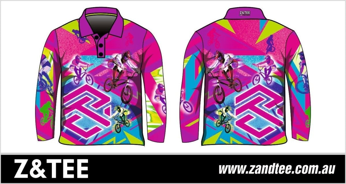Extreme | BMX Pink Fishing Shirt Z and TEE camping fishing girl girls GIRLS DESIGNS LJM omens Preorder quick dry spo-default spo-disabled sun sun shirt sun shirts sunsafe uv women xtreme