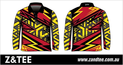 Extreme | Lightning Yellow Red Shirt Z and TEE 4wd 4x4 4X4 DESIGNS boy boys BOYS DESIGNS camping fishing LJM men MEN'S DESIGNS mens Preorder quick dry spo-default spo-disabled sun sun shirt sun shirts sunsafe uv xtreme